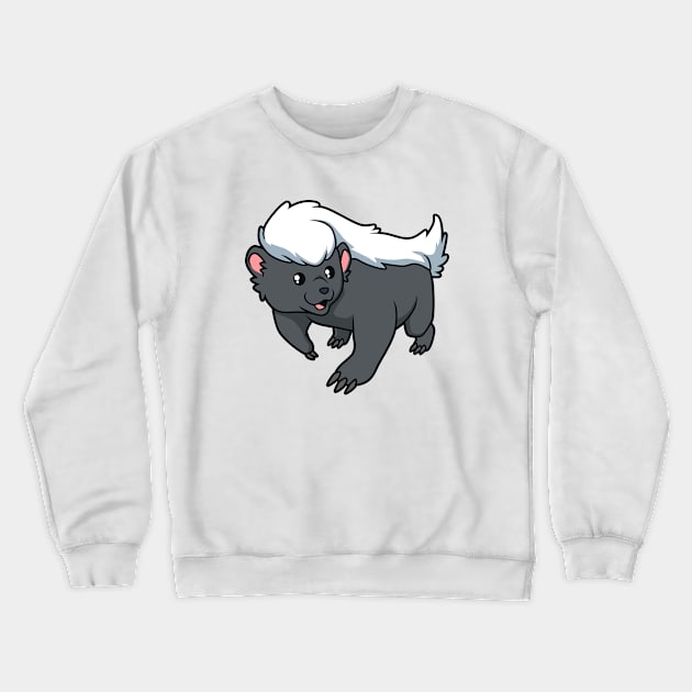 Kawaii honey badger Crewneck Sweatshirt by Modern Medieval Design